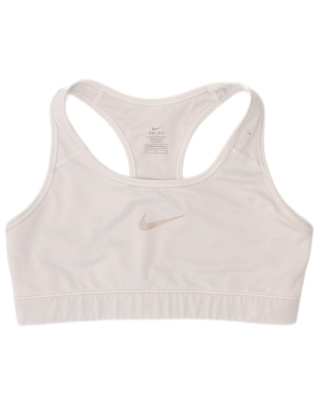 Nike Damen Dri Fit Graphic Sport-BH-Oberteil, mittelweiß, Sport