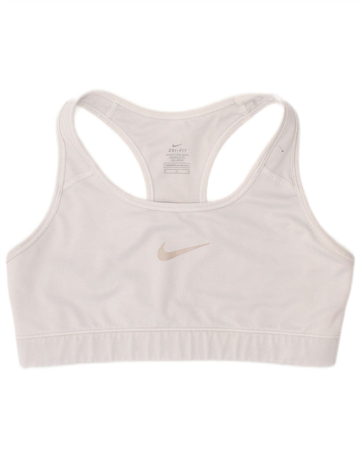 Nike Damen Dri Fit Graphic Sport-BH-Oberteil, mittelweiß, Sport