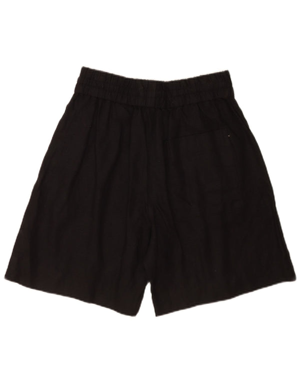 Cos Damen Casual Shorts Medium W28 Schwarz Leinen