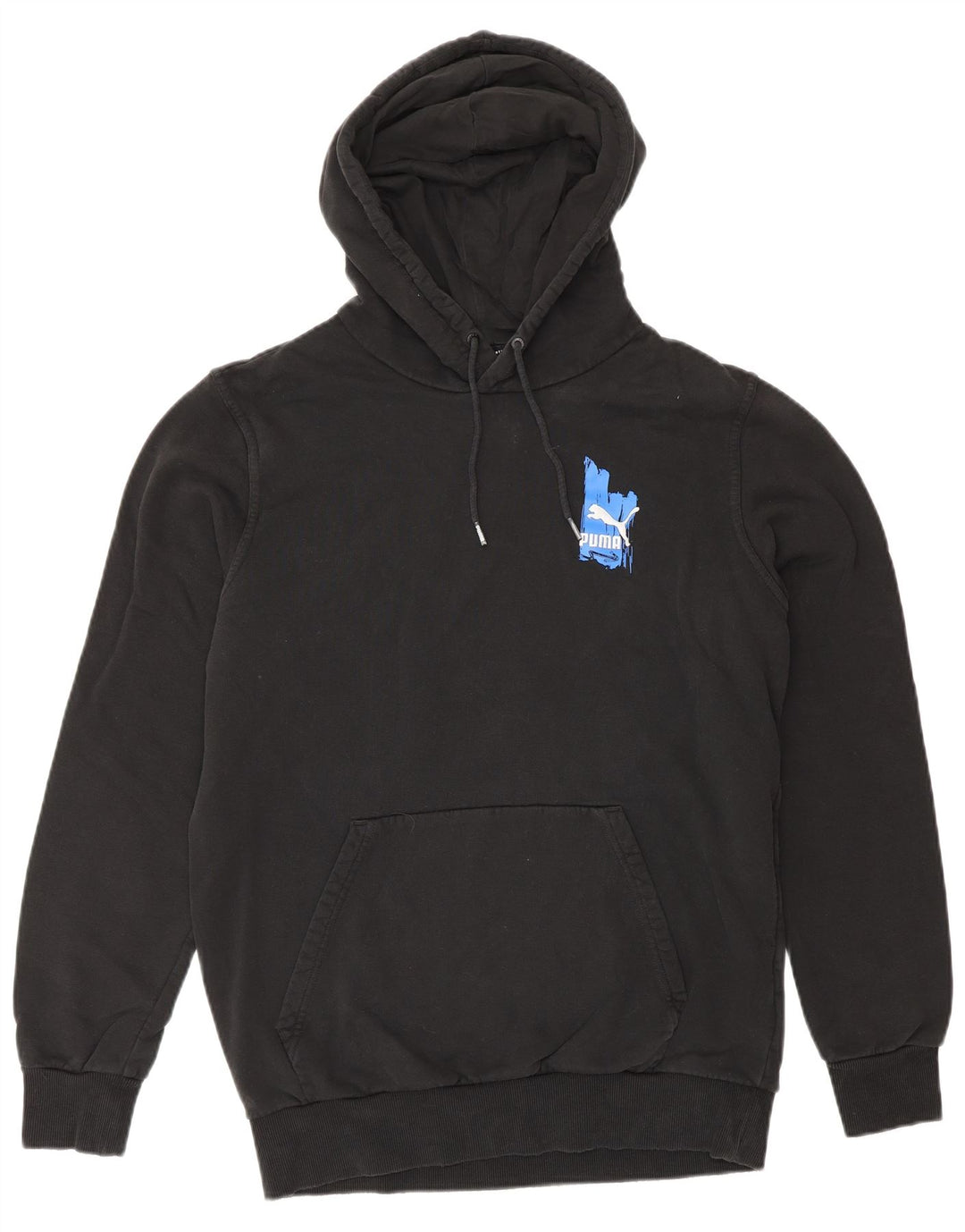 Puma Herren Graphic Hoodie Pullover Small Schwarz Baumwolle