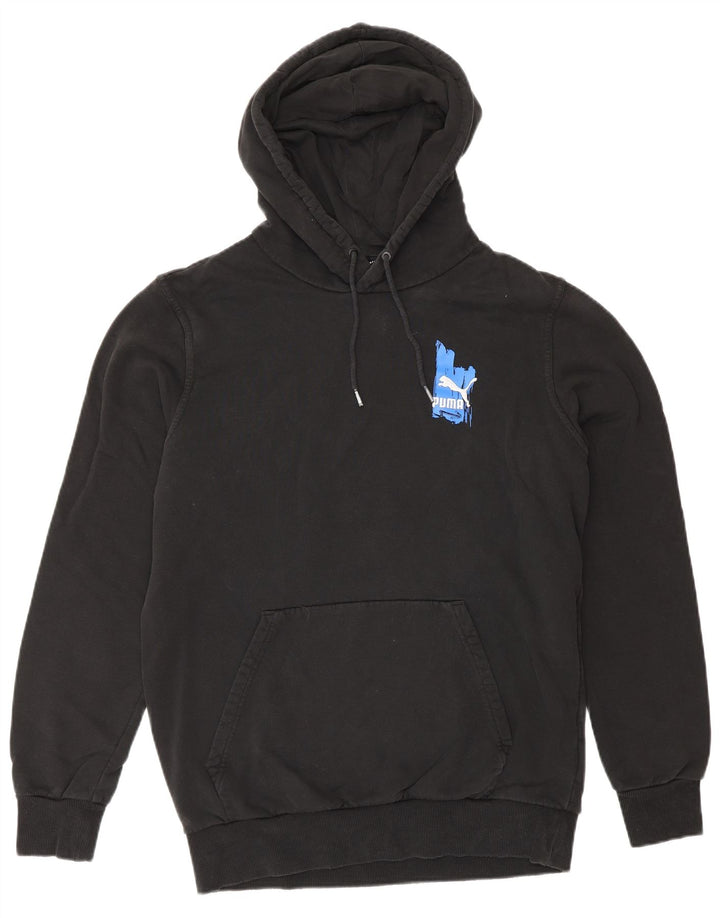 Puma Herren Graphic Hoodie Pullover Small Schwarz Baumwolle