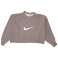 Nike Womens Crop Graphic Oversized Sweatshirt Pullover UK 10 Small Grau