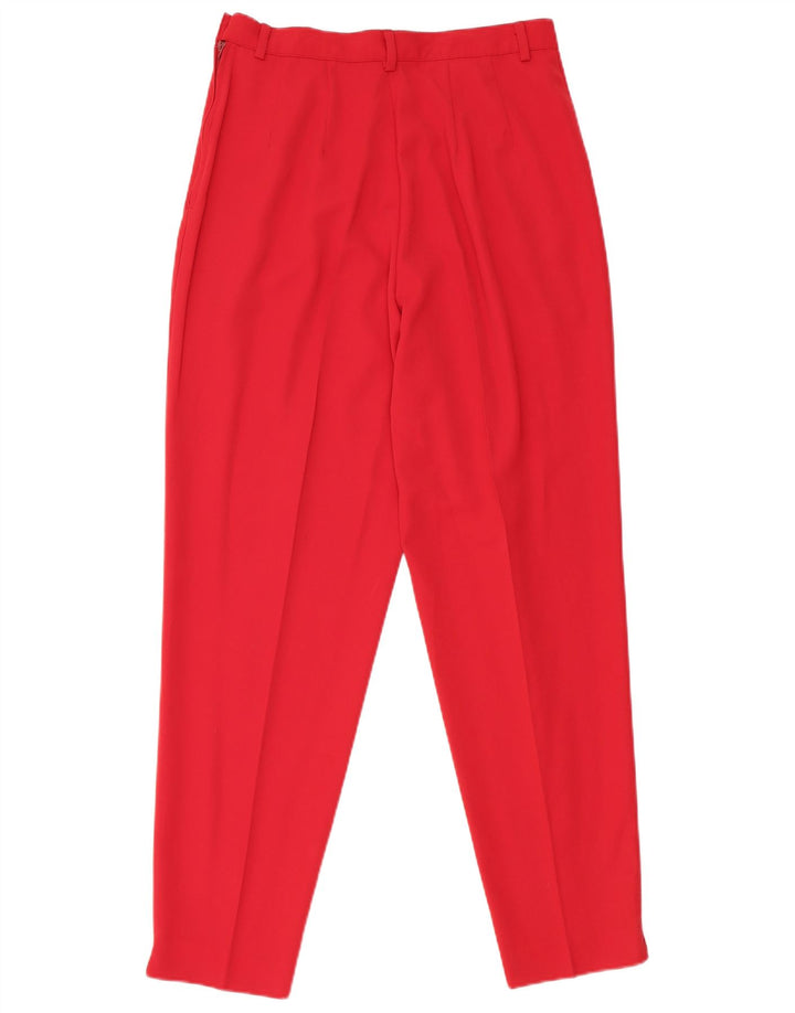 Benetton Womens Pegged Suit Hose IT 44 Medium W26 L28 Rot Polyester