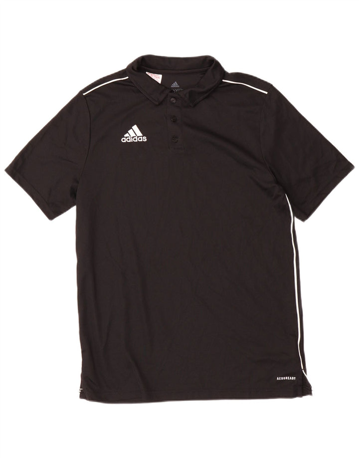 ADIDAS Aeroready-Poloshirt für Jungen, 15–16 Jahre, schwarzes Polyester