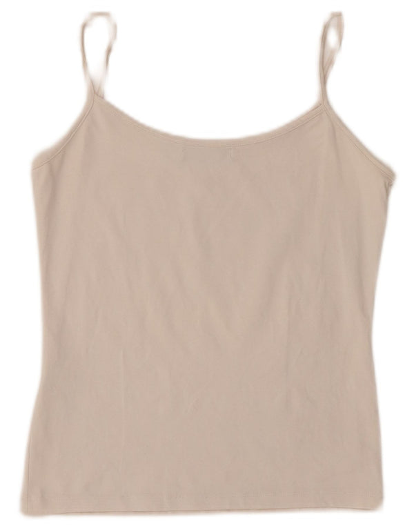 Zara Damen Cami Top UK 12 Medium Beige Nylon