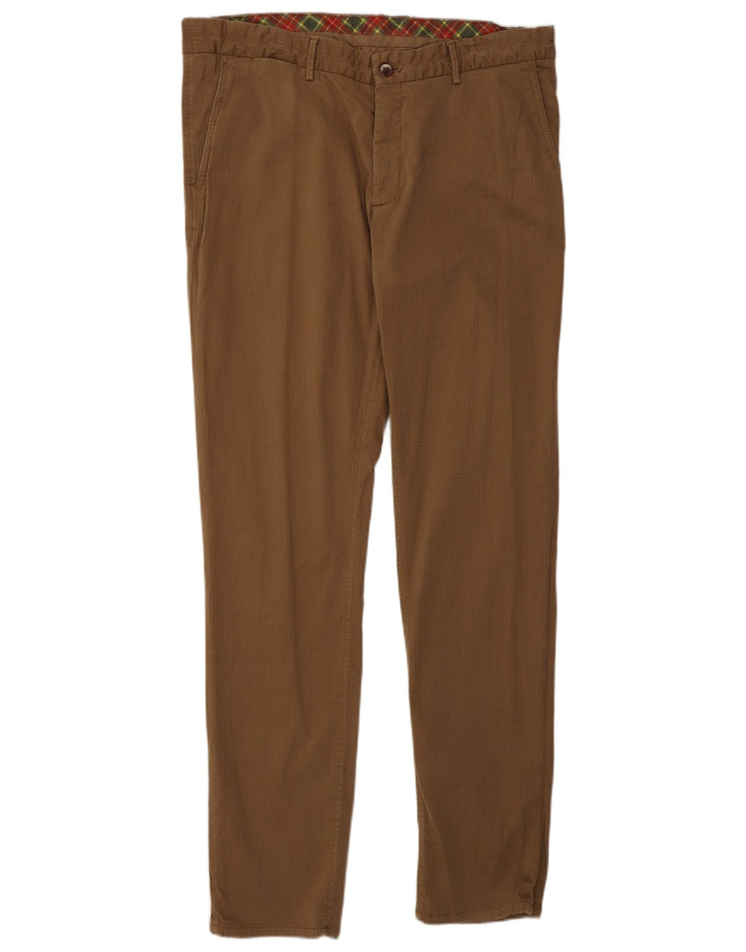 Massimo Dutti Herren Cargo Chino Hose EU 44 Large W34 L33 Braun kariert