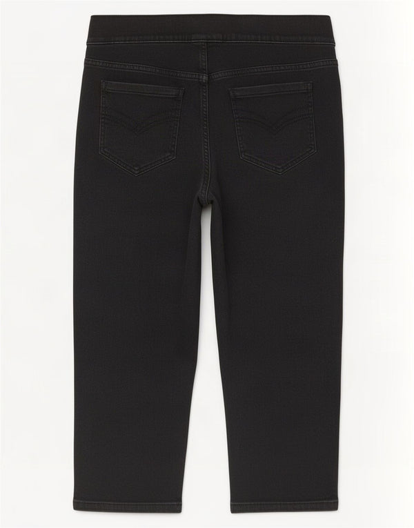 Marks & Spencer Damen Autograph Caprijeans UK 20 2XLW40 L20 Schwarze Baumwolle