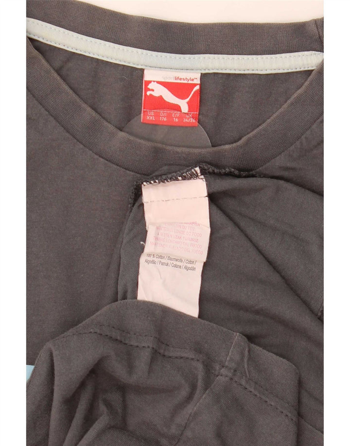 Puma Boys Graphic Vest Top 15-16 Jahre Graue Baumwolle
