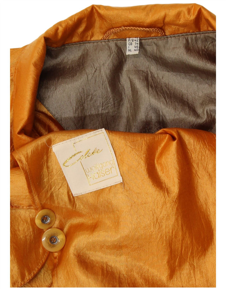 COLETTE WOLFGANG KAISER Damen Übergroßer Mantel UK 14 Large Gold