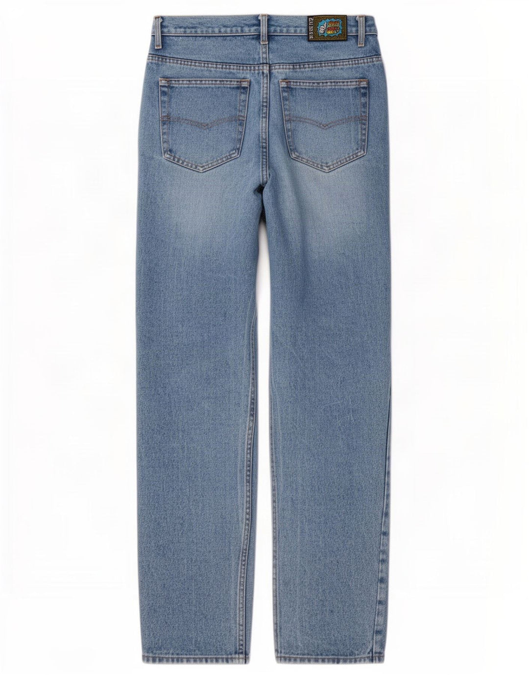 Base 92 Herren Graphic Tapered Jeans IT 48 Medium W32 L34 Blaue Baumwolle