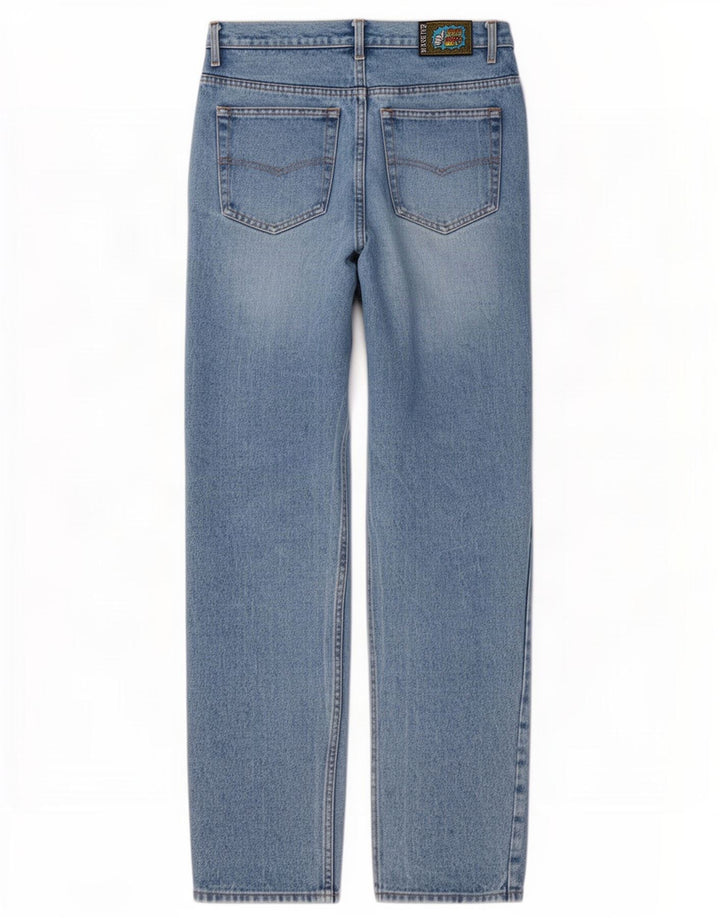 Base 92 Herren Graphic Tapered Jeans IT 48 Medium W32 L34 Blaue Baumwolle