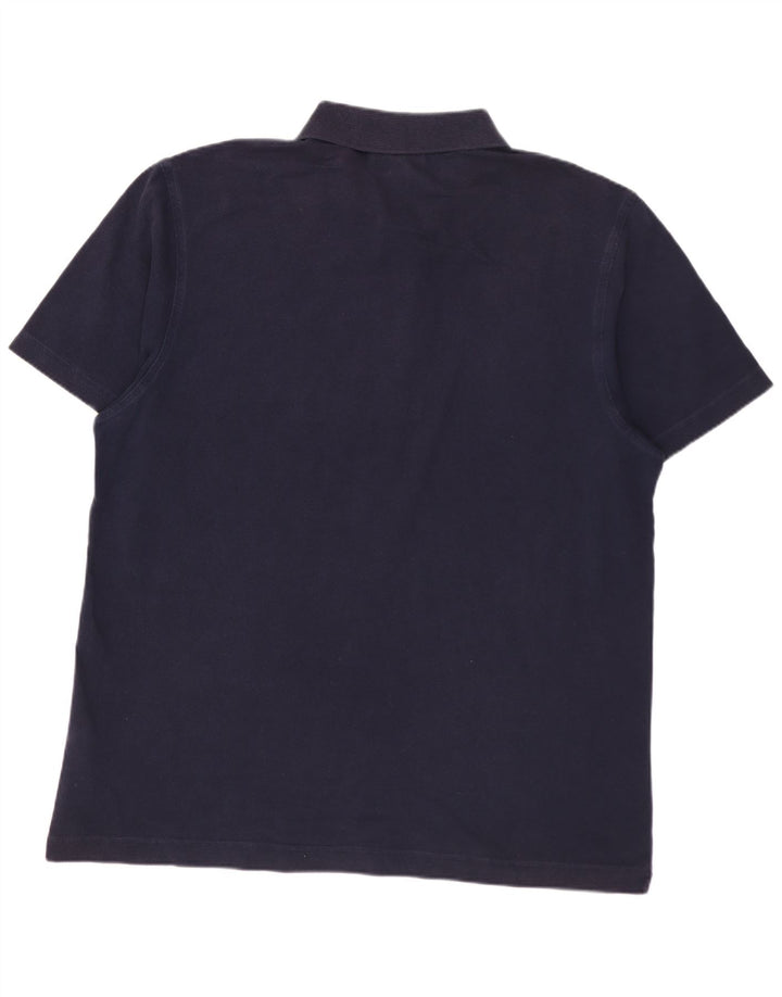 LACOSTE Herren-Poloshirt, Größe 5, groß, marineblaue Baumwolle
