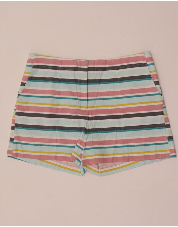 OASIS Damen Chino-Shorts UK 12 Medium W32 Mehrfarbig gestreifte Baumwolle