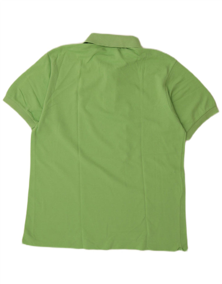 Lacoste Herren-Poloshirt, Größe 4, mittelgrüne Baumwolle