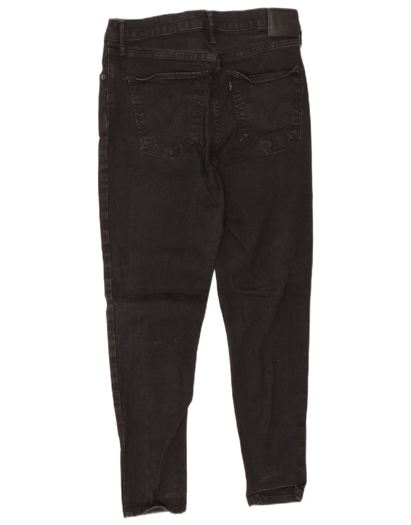 Levi's Damen Mile High Crop Super Skinny Jeans W32 L25 Schwarze Baumwolle