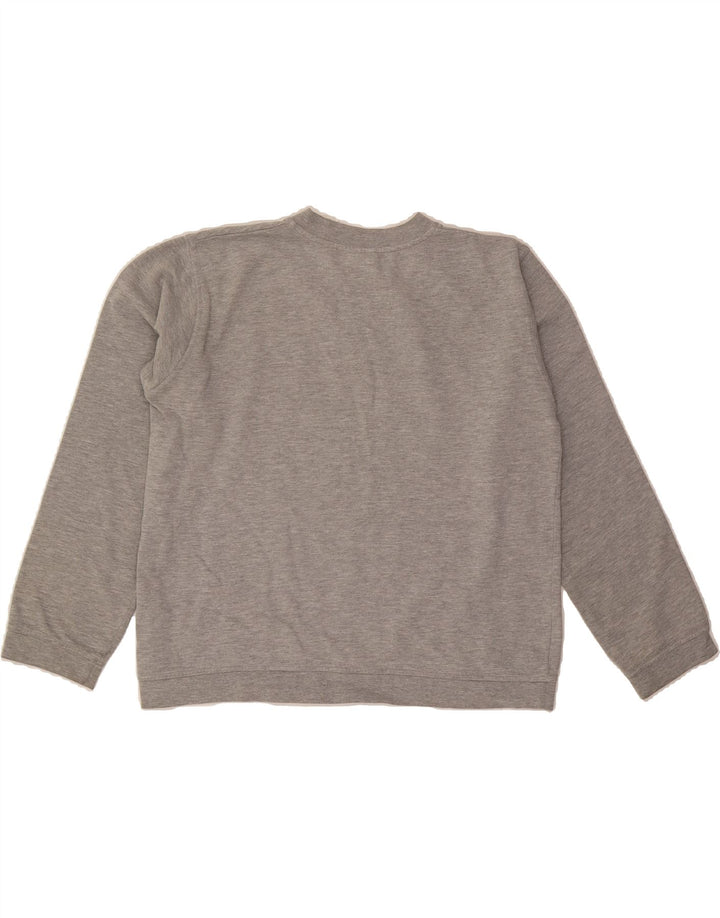 REEBOK Womens Sweatshirt Jumper UK 16 Large Grey Cotton Vintage Reebok and Second-Hand Reebok from Messina Hembry 