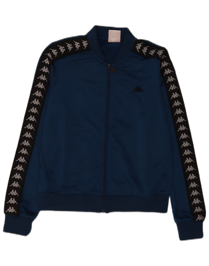 Kappa Herren-Trainingsanzug mit grafischem Oberteil, groß, Marineblau, Farbblock