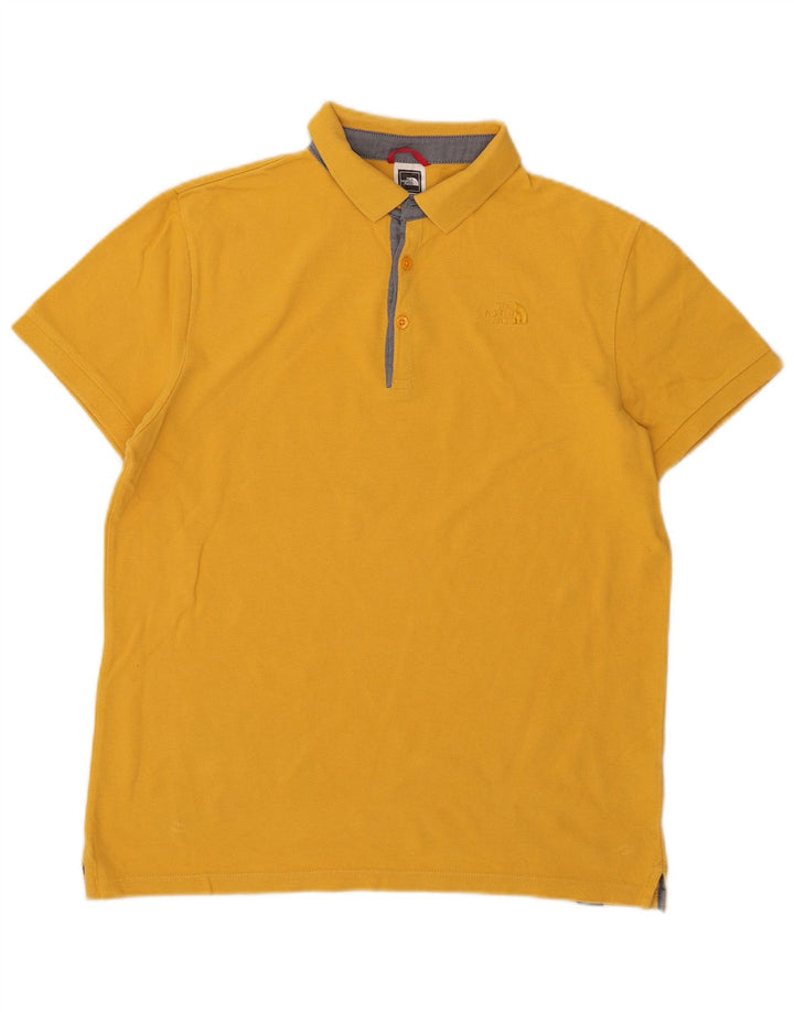 The North Face Herren-Poloshirt, groß, gelbe Baumwolle