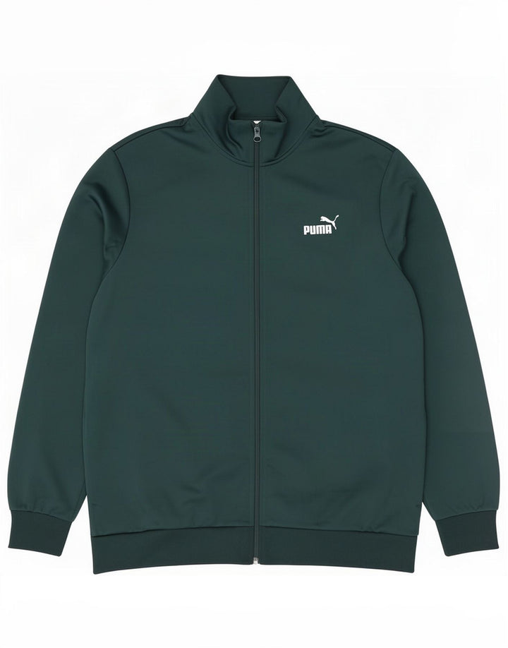 Puma Herren-Trainingsanzug-Top-Jacke, großes grünes Polyester