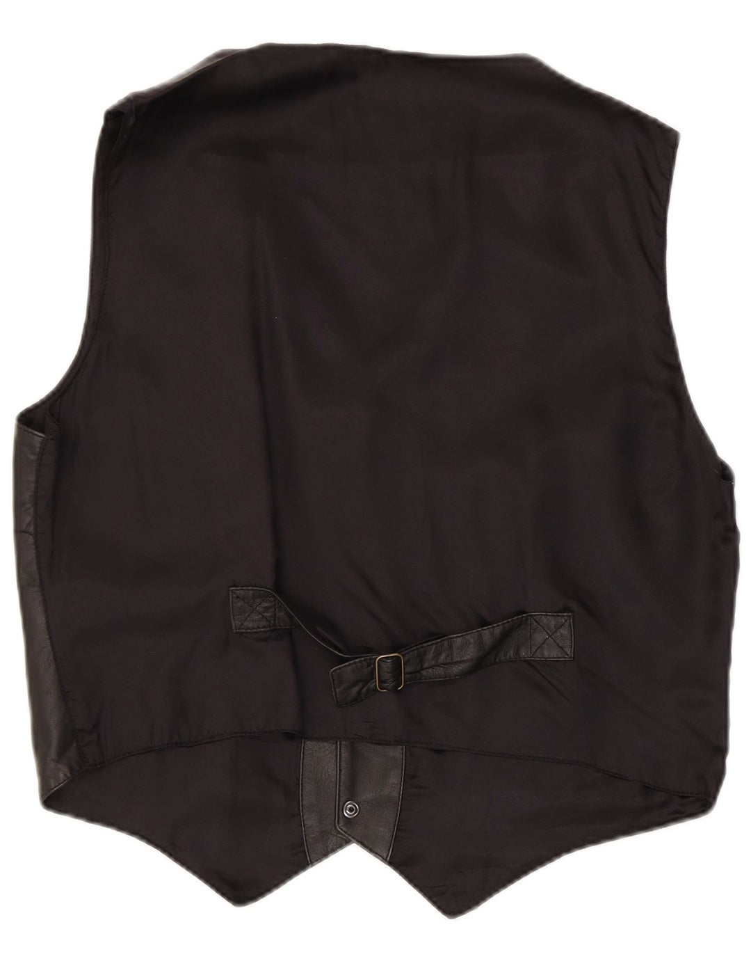 Vintage Herren Lederweste IT 50 Großes schwarzes Leder