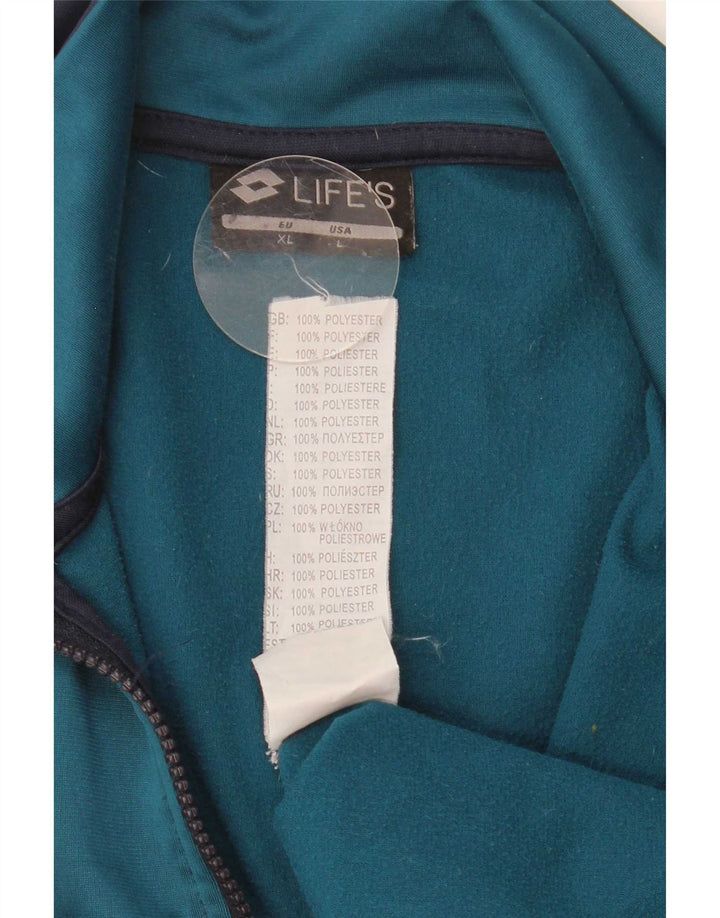 Lotto Herren Life's Trainingsanzug-Topjacke, groß, Marineblau, Farbblock