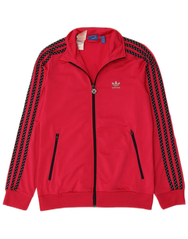 Adidas Mädchen-Trainingsanzugoberteil mit Grafik, 14–15 Jahre, rosa, Polyester