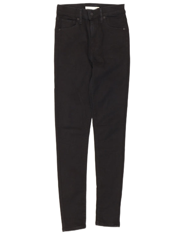 Levi's Damen Mile High Super Skinny Jeans W26 L30 Schwarze Baumwolle