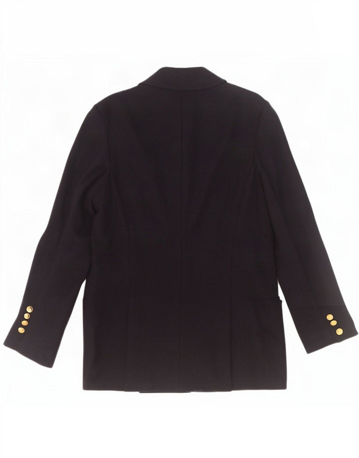 Herno Damen-Blazerjacke mit 2 Knöpfen, IT 44, mittelmarineblaue Wolle