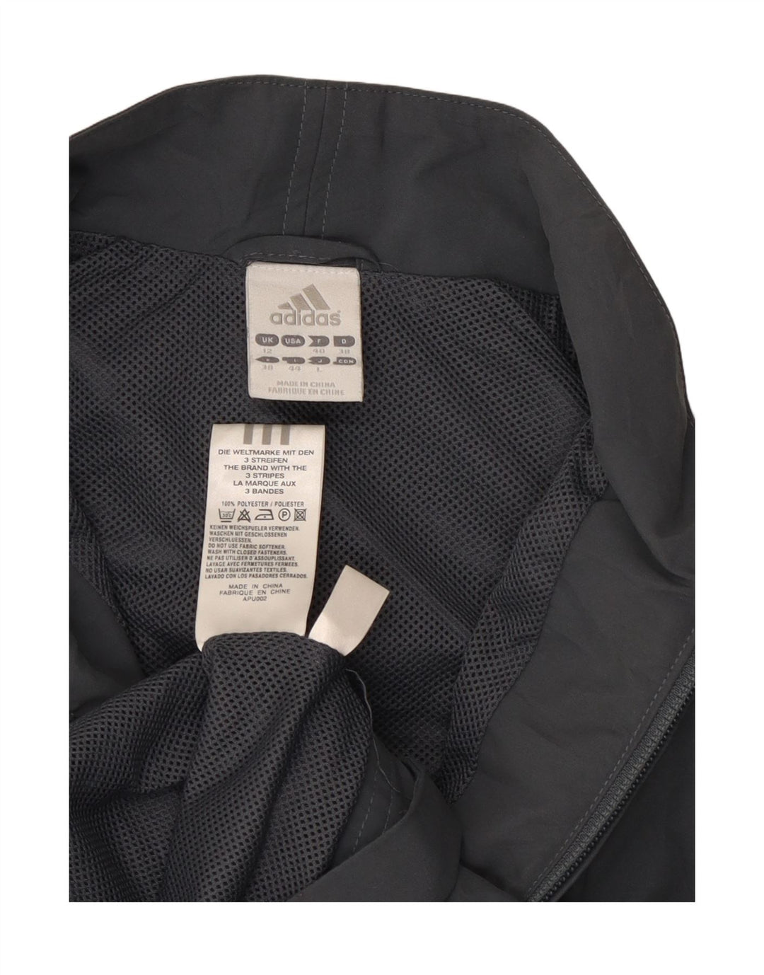 Adidas Ärmellose Trainingsjacke für Damen, UK 12, mittelgraues Polyester