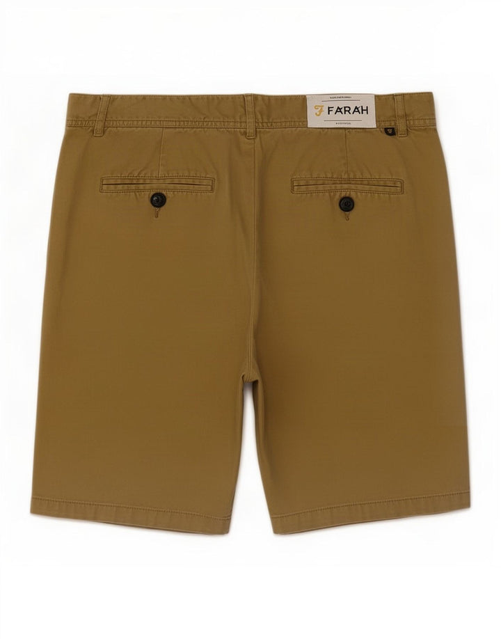 Farah Herren-Chinoshorts, Größe M, W32, Khaki, Baumwolle