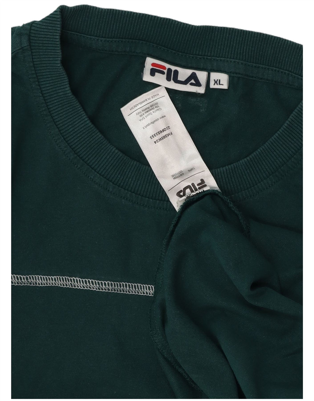 Fila Herren T-Shirt Top XL Grün Baumwolle