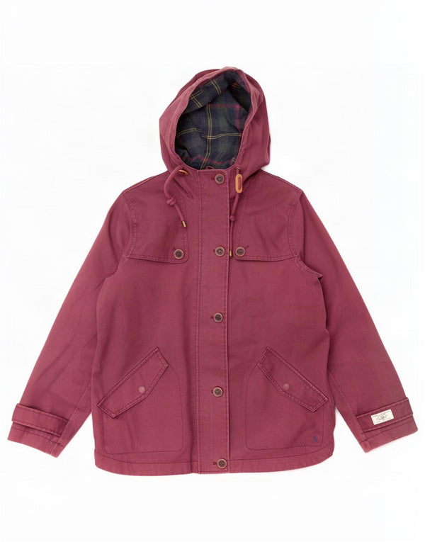 Joules Damen-Windbreakerjacke mit Kapuze, UK 14, Größe L, lila Baumwolle
