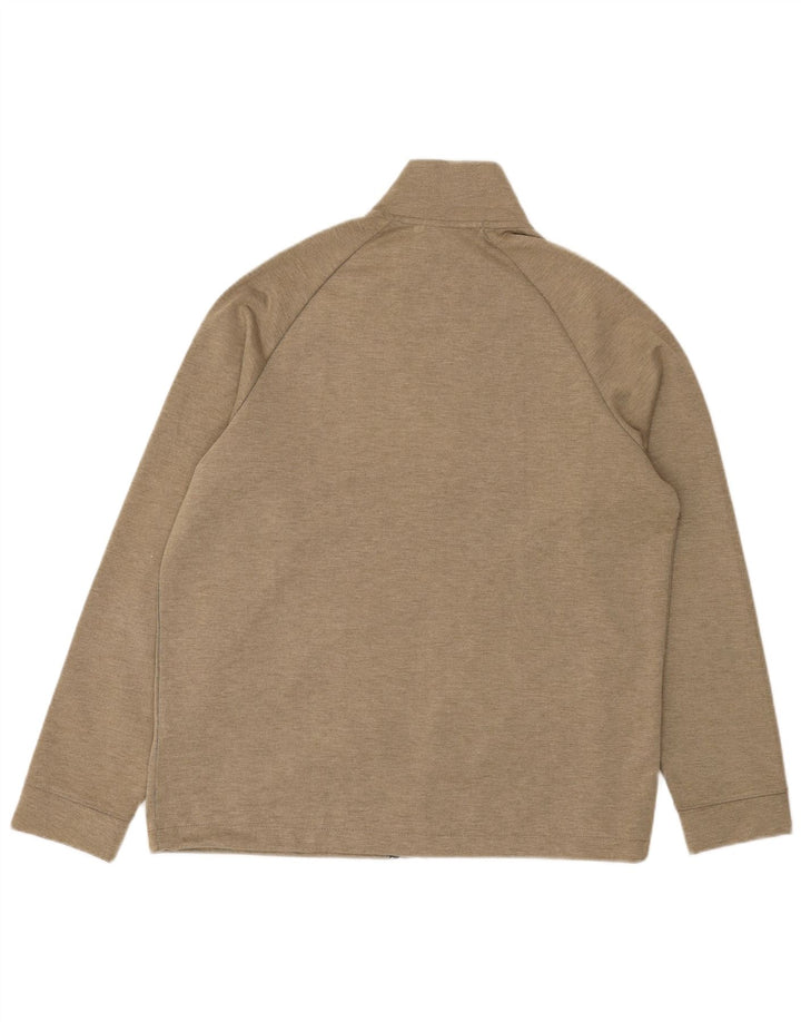 Zara Herren-Trainingsanzug-Oberteil, Jacke, XL, grün geflecktes Polyester