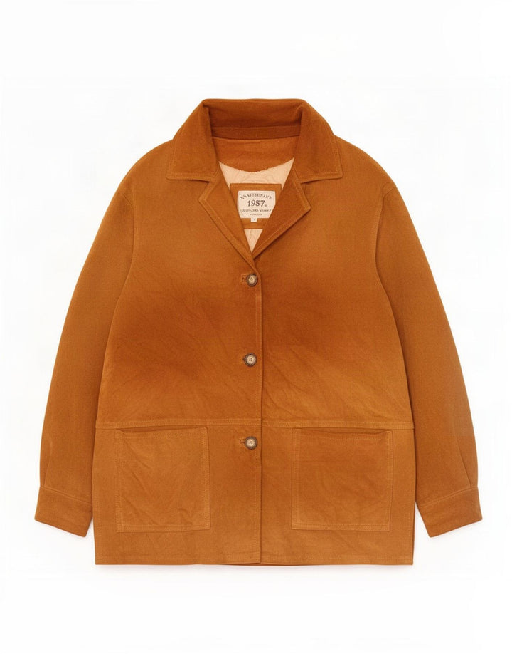 Legendäre Jacke 1957 Damen 3-Knopf-Blazerjacke UK 14 Mittelbraun