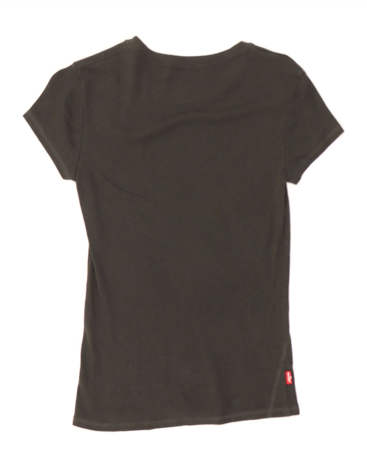 LEVI'S Womens T-Shirt Top UK 10 Small Black Vintage Levi's and Second-Hand Levi's from Messina Hembry 