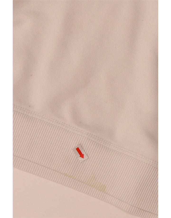 ADIDAS Herren Climalite Sweatshirt Pullover Large Weiß Colourblock Polyester