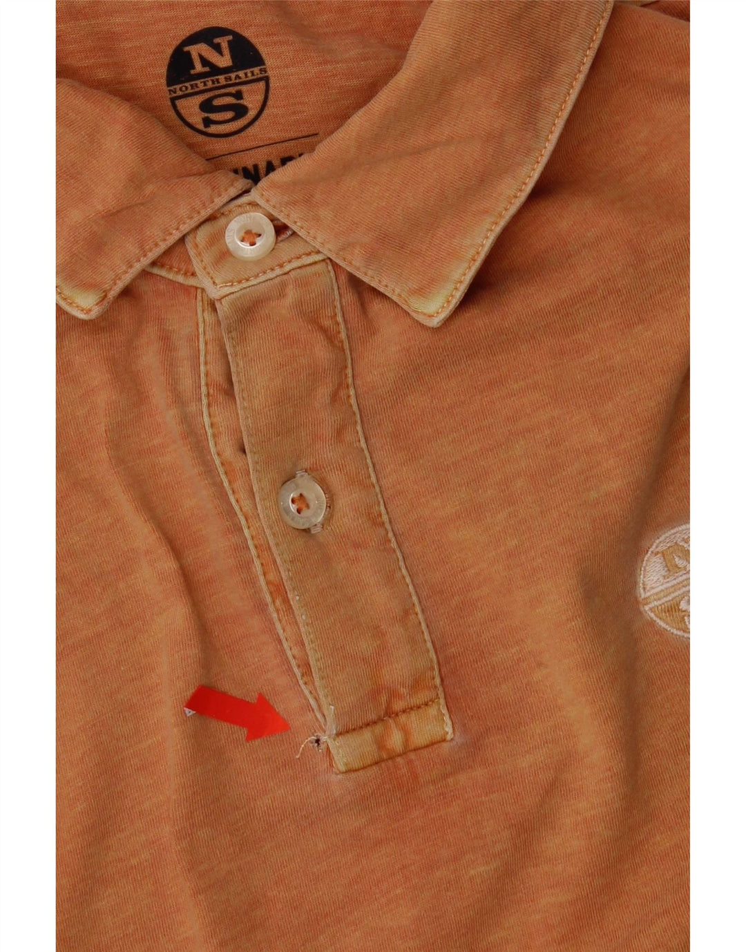 North Sails Herren-Poloshirt mit normaler Passform, Größe S, Orange, Baumwolle