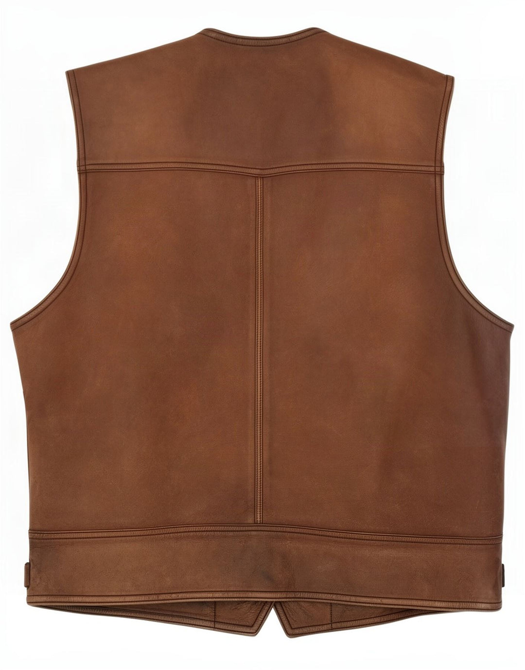 Vintage Herren Lederweste 2XL Braun