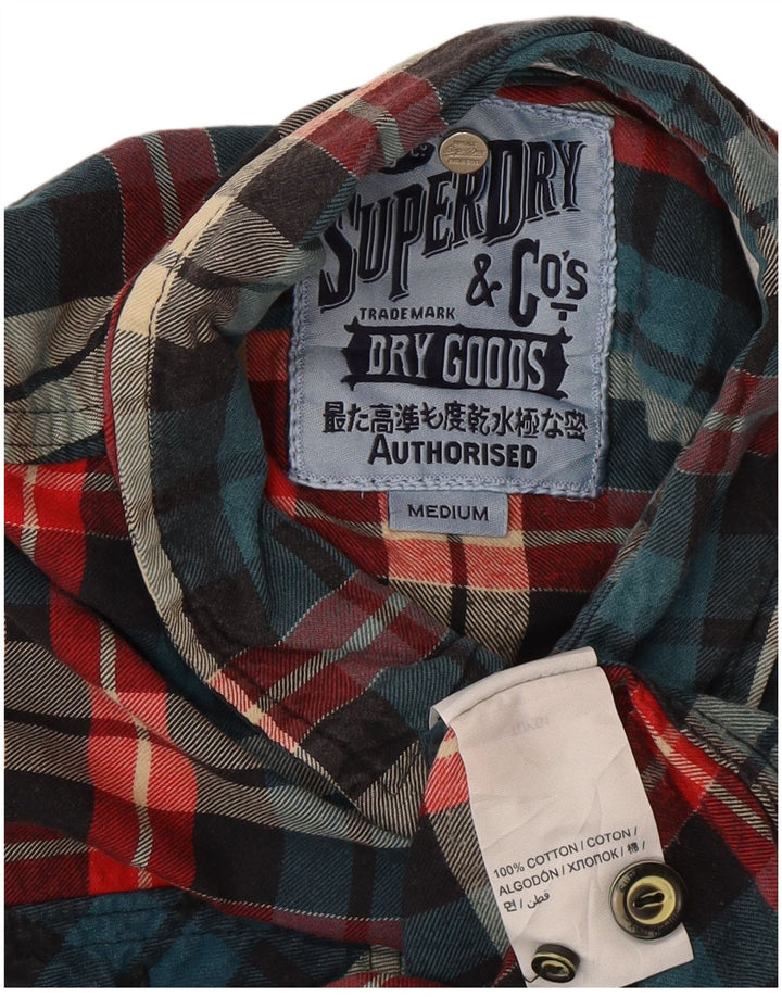 Superdry Herren-Flanellhemd, mittelgroß, mehrfarbig, kariert, Baumwolle