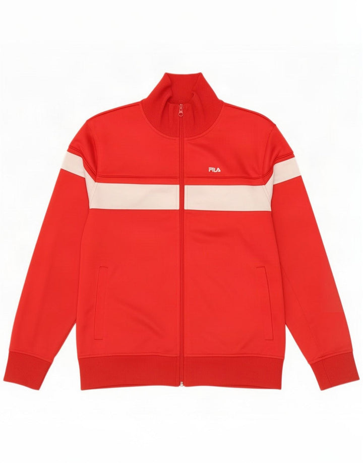 Fila Herren-Trainingsoberteil, Jacke, klein, rot, Farbblock, Polyester