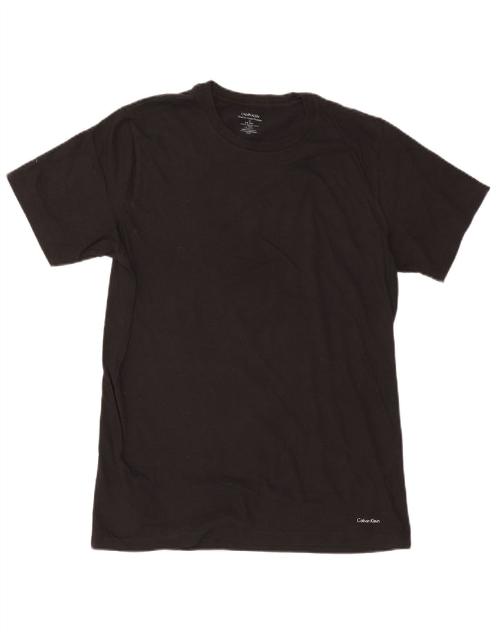 Calvin Klein Herren T-Shirt Top Medium Schwarz Baumwolle