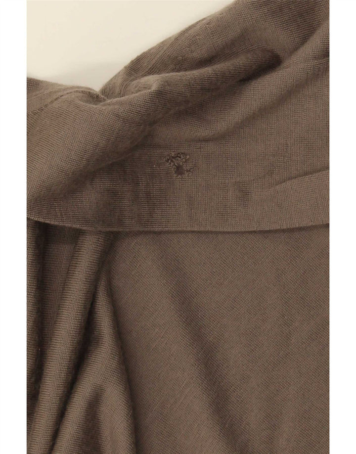 Massimo Dutti Herren-Pullover mit Reißverschluss, 2XL, braune Wolle