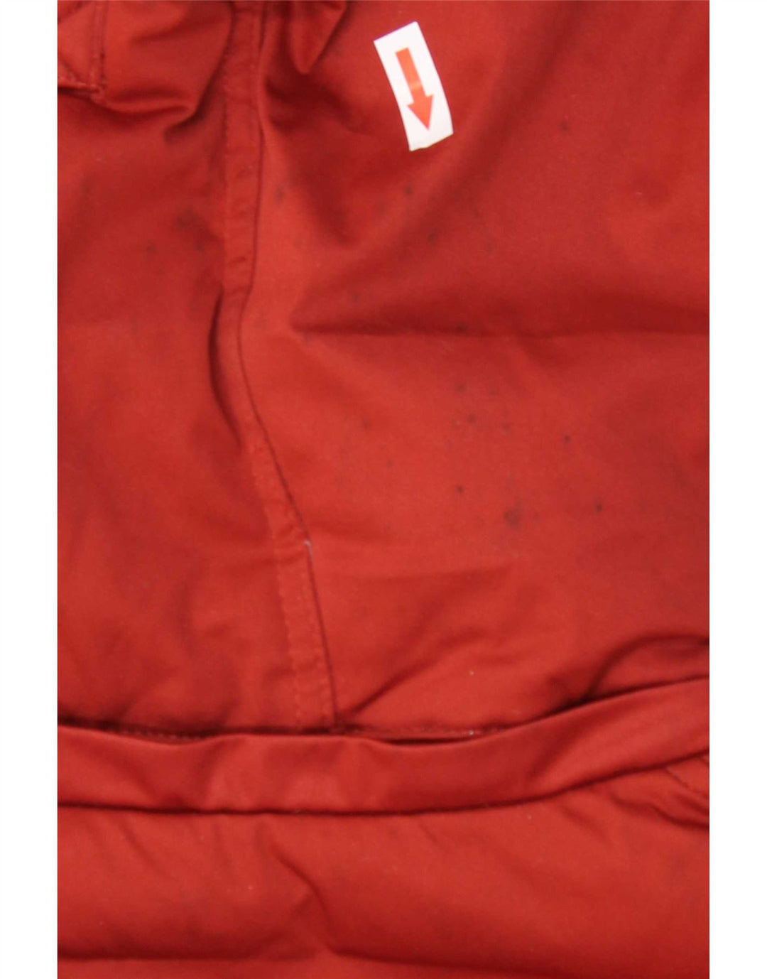 Zara Herren Kapuzen-Crop-gepolsterte Jacke UK 40 Mittelrotes Polyester