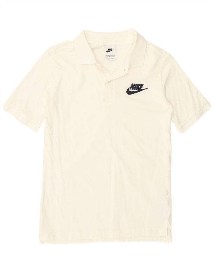 Nike Jungen-Poloshirt, 12–13 Jahre, groß, weiße Baumwolle