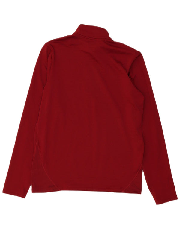 Under Armour Mens Zip Neck Pullover Tracksuit Top Medium Burgundy