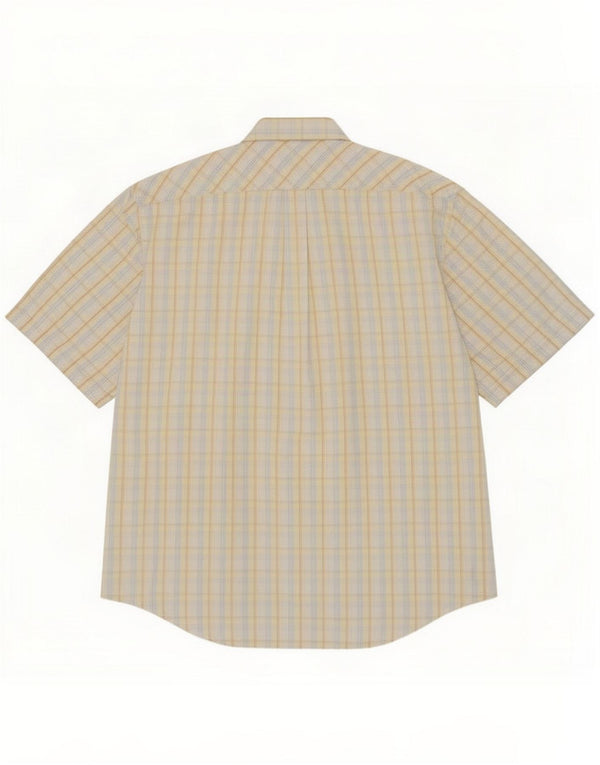 Marlboro Classics Herren Kurzarmhemd 3XL Gelb kariert