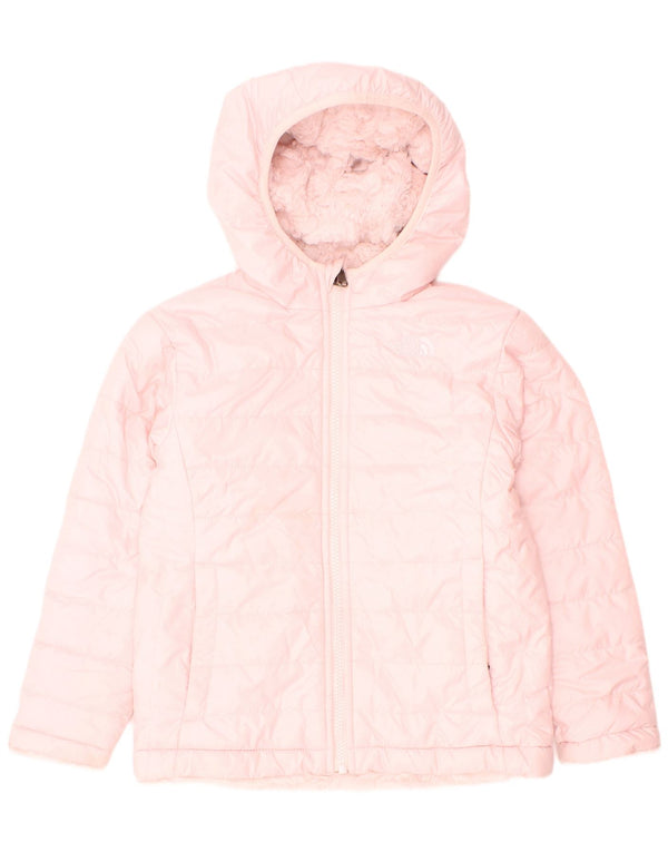 The North Face Wende-Wattierungsjacke mit Kapuze für Mädchen, 5–6 Jahre, Rosa