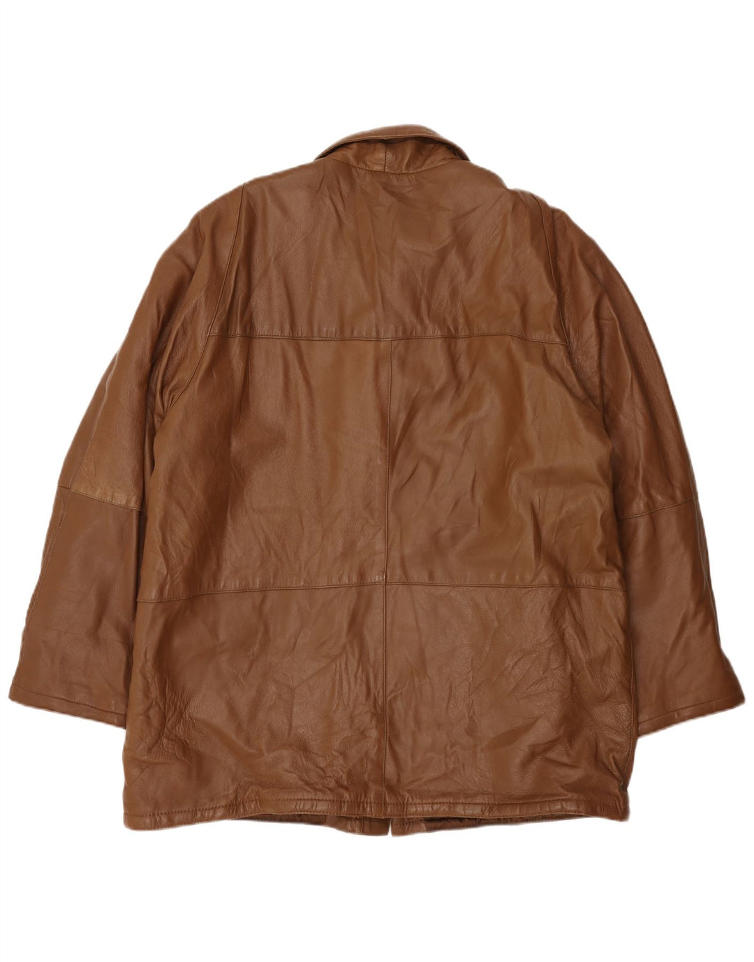 Vintage Herren Lederjacke IT 58 4XL Braunes Leder