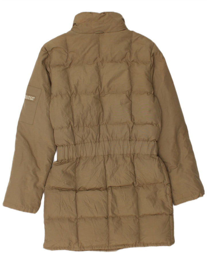Woolrich Damen Übergroßer gepolsterter Mantel UK 6 XS Khaki Baumwolle