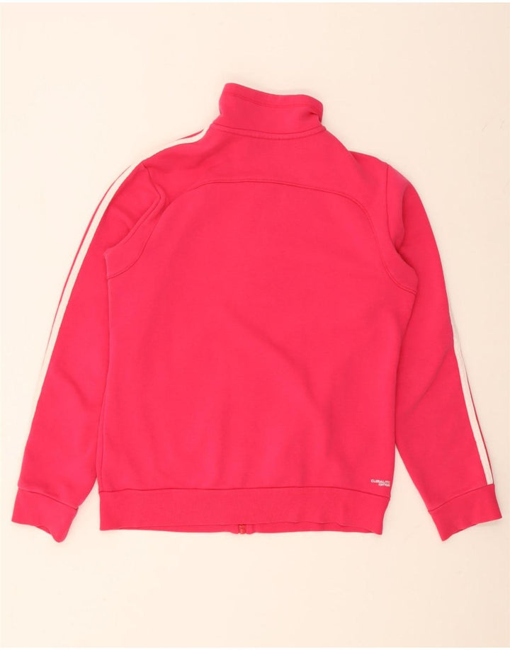 Adidas Damen Trainingsanzug Top Jacke UK 12/14 Mittelrosa Baumwolle